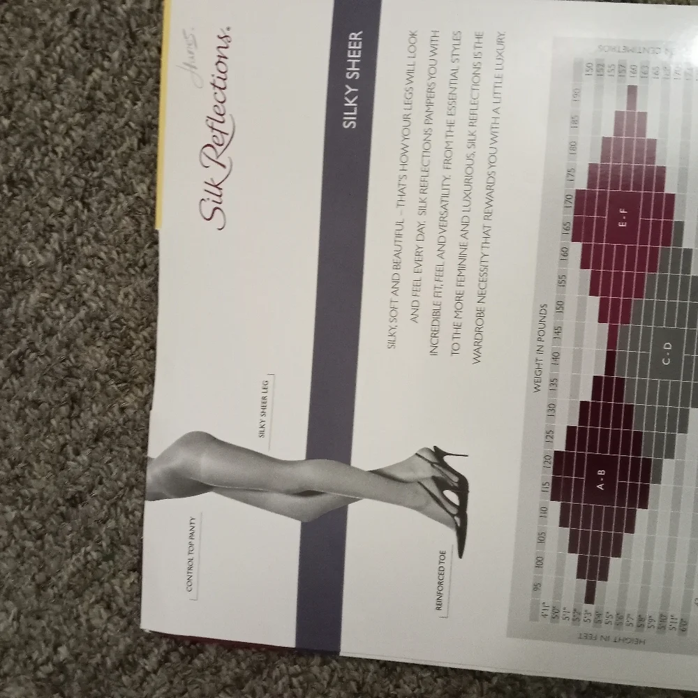 Hanes silk reflections silky sheer classic navy blue pantyhose